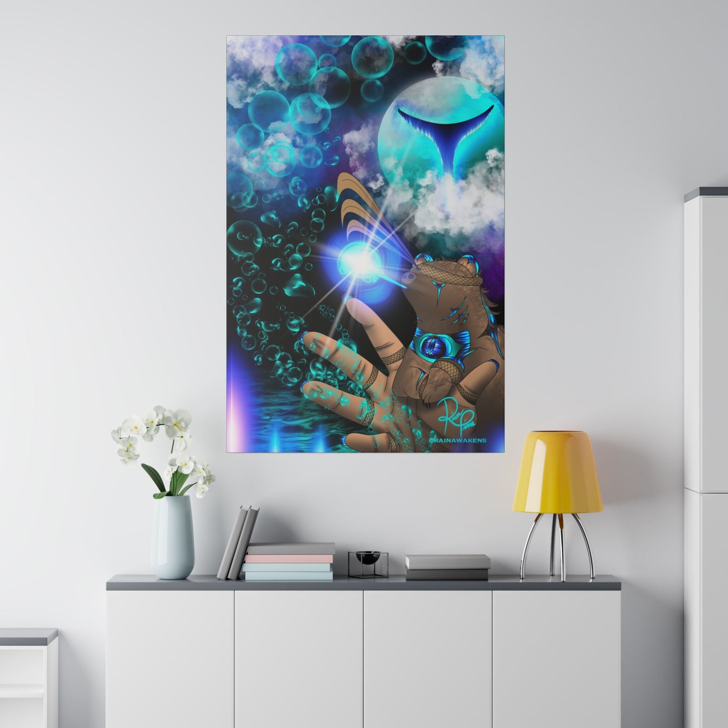 Moonlit Guidance: The Spirit Bear's Luminous Call
