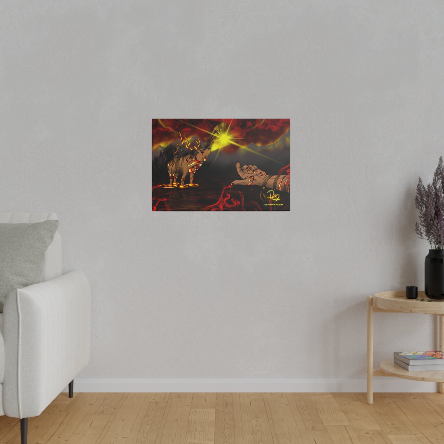 Ancestral Flame: The Fire Elk's Guiding Light