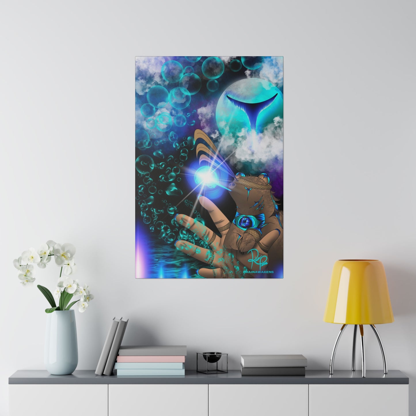 Moonlit Guidance: The Spirit Bear's Luminous Call