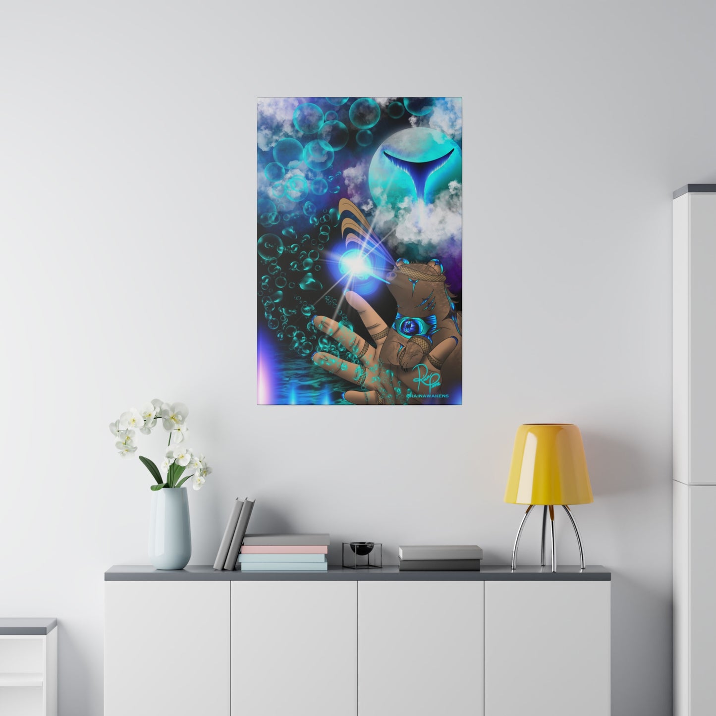 Moonlit Guidance: The Spirit Bear's Luminous Call