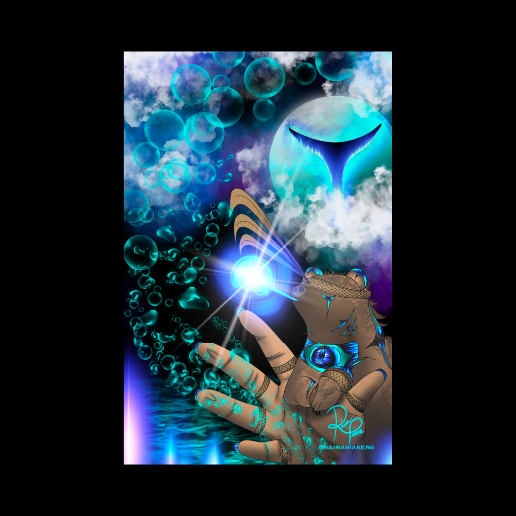 Moonlit Guidance: The Spirit Bear's Luminous Call